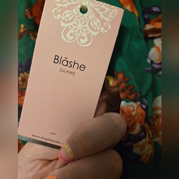 New Blashe 3x green floral blouse - Picture 5 of 5